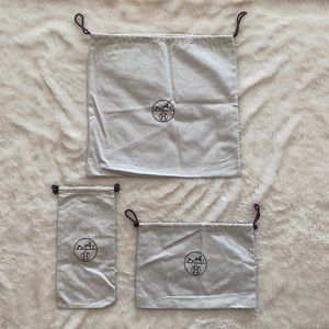 Authentic Hermes dust bags bundle of 3